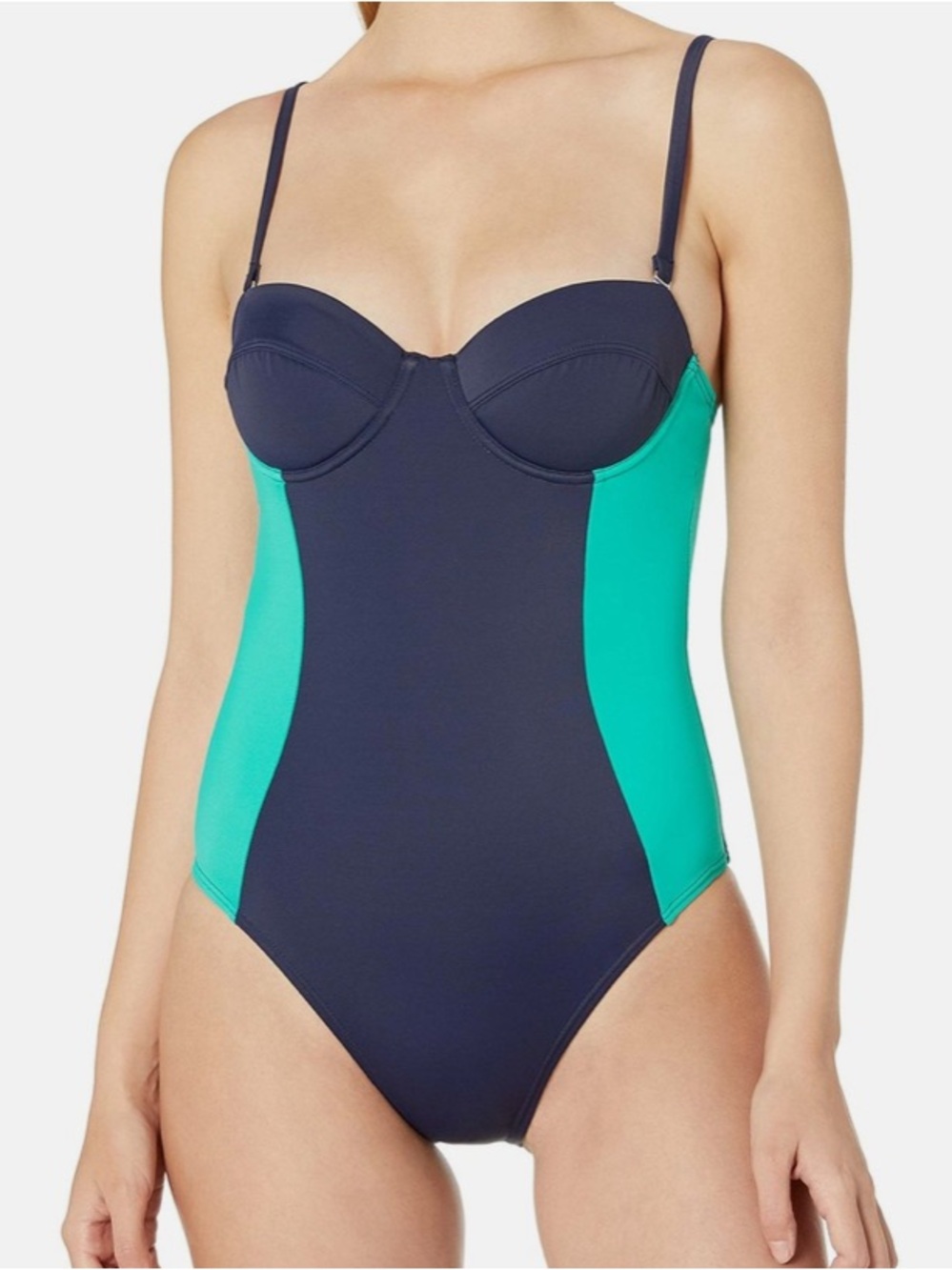 Echo Designs Women’s Size 14 Colorblock Underwire One Piece Swimsuit Slimming